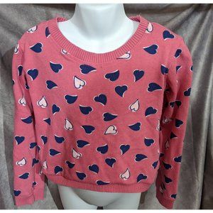 Candy Hearts By Heartstrings Pink Heart Sweater 6x